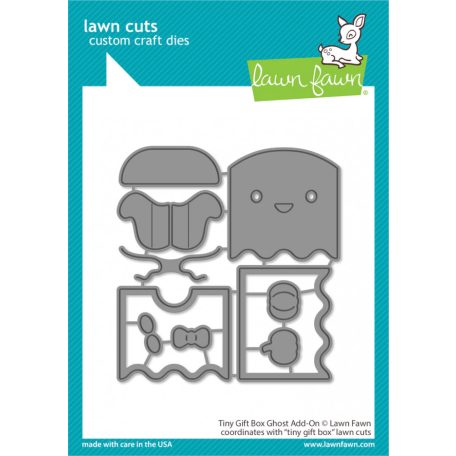 Lawn Fawn Vágósablon LF3250 - tiny gift box ghost add-on - Lawn Cuts (1 csomag)