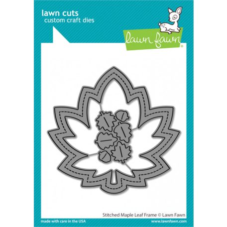 Lawn Fawn Vágósablon LF3249 - stitched maple leaf frame - Lawn Cuts (1 csomag)