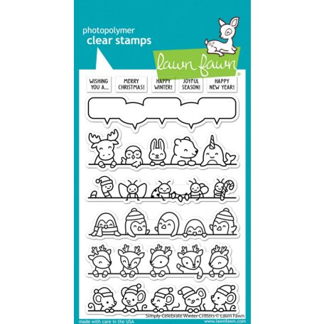 Lawn Fawn Szilikonbélyegző LF3231 - simply celebrate winter critters - Clear Stamps (1 csomag)