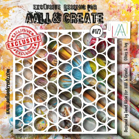 AALL & CREATE Stencil 6" (15 cm) - Olives & Ivy (1db)