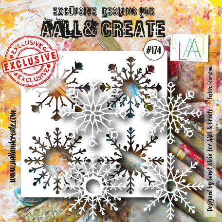 AALL & CREATE Stencil 6" (15 cm) - Festive Foursome (1db)