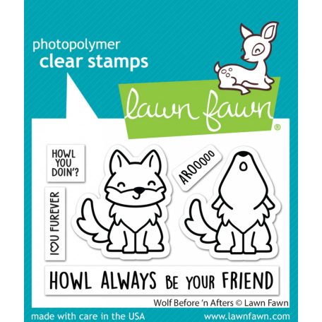 Lawn Fawn Szilikonbélyegző LF3221 - wolf before 'n afters - Clear Stamps (1 csomag)