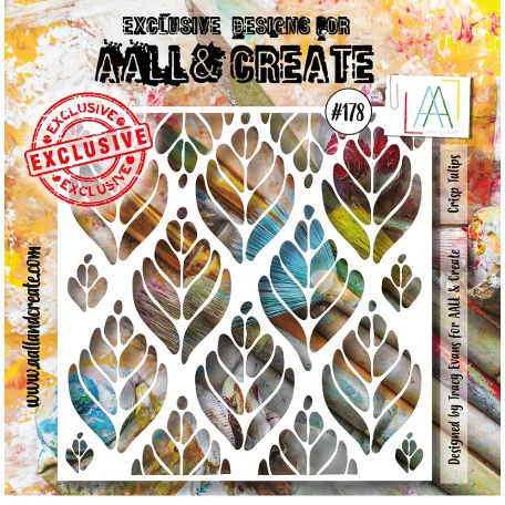 AALL & CREATE Stencil 6" (15 cm) - Crisp Tulips (1db)