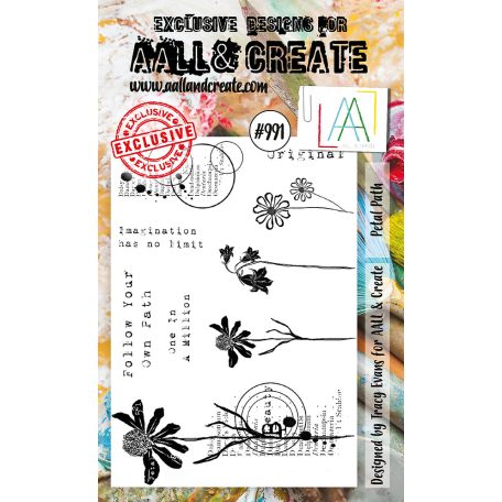 AALL & CREATE Szilikonbélyegző A6 - Petal Path - Stamp Set (1 db)