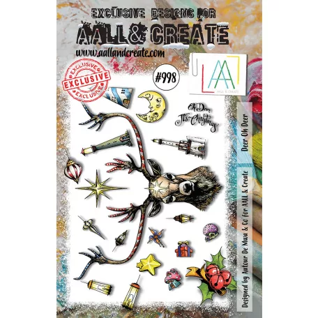 AALL & CREATE Szilikonbélyegző A5 - Deer Oh Deer - Stamp Set (1 db)