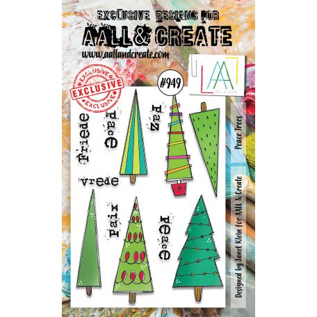 AALL & CREATE Szilikonbélyegző A6 - Peace Trees - Stamp Set (1 db)