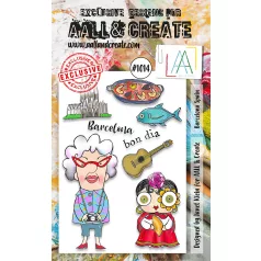   AALL & CREATE Szilikonbélyegző A6 - Barcelona Spain - Stamp Set (1 db)