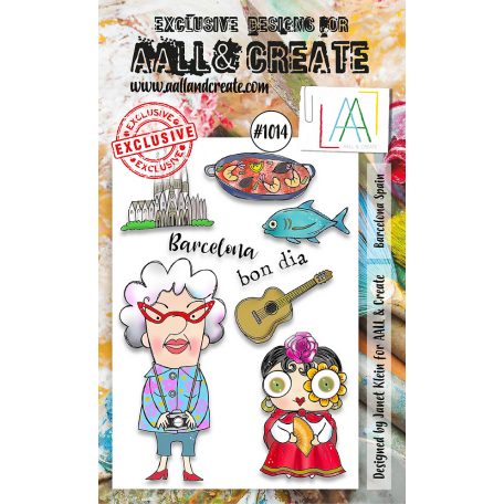 AALL & CREATE Szilikonbélyegző A6 - Barcelona Spain - Stamp Set (1 db)