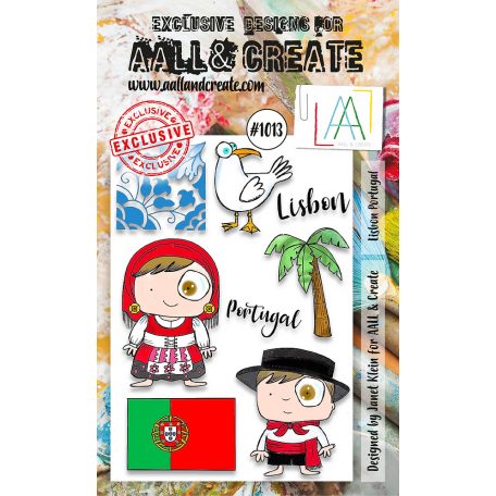 AALL & CREATE Szilikonbélyegző A6 - Lisbon Portugal - Stamp Set (1 db)