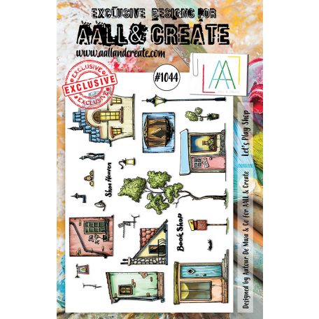 AALL & CREATE Szilikonbélyegző A5 - Let's Play Shop - Stamp Set (1 db)