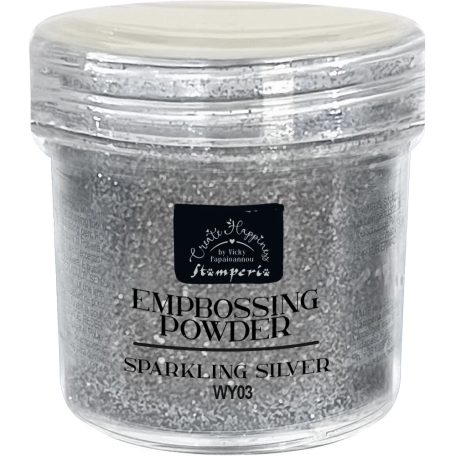 Stamperia Domborítópor - Sparkling Silver - Create Happiness - Embossing Powder (1 db)