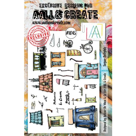 AALL & CREATE Szilikonbélyegző A5 - Sugar Delights - Stamp Set (1 db)