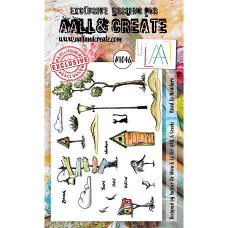 AALL & CREATE Szilikonbélyegző A6 - Road To Nowhere - Stamp Set (1 db)