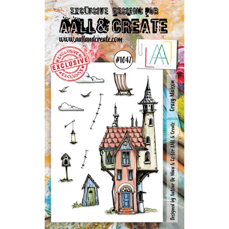 AALL & CREATE Szilikonbélyegző A6 - Crazy Maison - Stamp Set (1 db)
