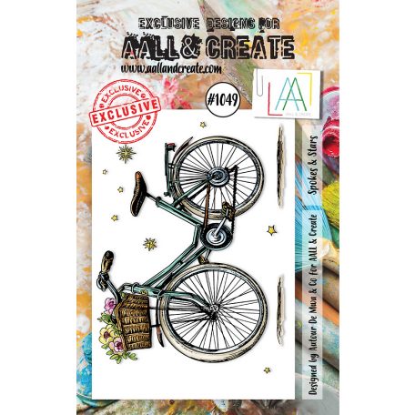AALL & CREATE Szilikonbélyegző A7 - Spokes & Stars - Stamp Set (1 db)