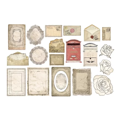 Stamperia Kivágatok - öntapadós - Letters - Create Happiness Christmas - Ephemera (1 csomag)