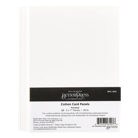 Spellbinders Papír Magasnyomtatás technikához 5x7 Inch - Porcelain - BetterPress (25 ív)