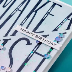   Spellbinders Préslap - Diagonal Make a Wish - BetterPress (1 db)