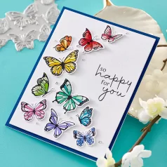   Spellbinders Préslap és vágósablon - Butterfly Swirl - BetterPress (1 db)