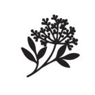 Aladine Viaszpecsét fej 20 mm - Virág ágon, levéllel - Hemlock - Wax Seal (1 db)