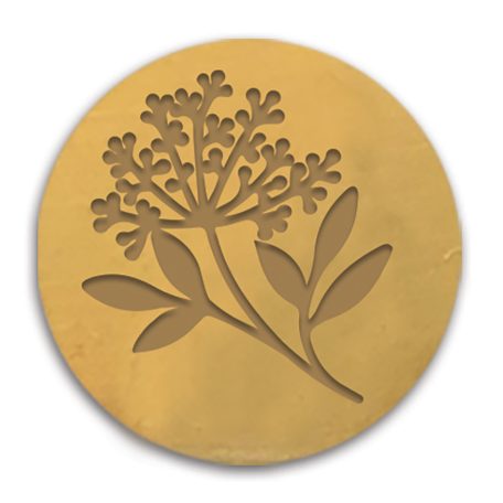 Aladine Viaszpecsét fej 20 mm - Virág ágon, levéllel - Hemlock - Wax Seal (1 db)