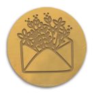 Aladine Viaszpecsét fej 20 mm - Boríték virágokkal - Envelope With Flowers - Wax Seal (1 db)