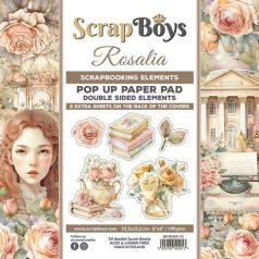   ScrapBoys Kivágóív készlet 6" (15 cm) - Rosalia - Pop Up (24 lap)