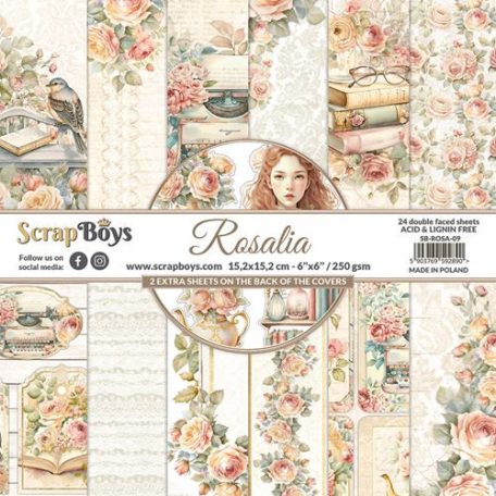 ScrapBoys Scrapbook papírkészlet 6" (15 cm) - Rosalia - Paper Pad (24 lap)