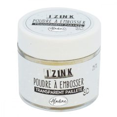   Aladine Domborítópor 25 ml - Átlátszó Csillámos - Clear Sparkling - Izink Embossing Powder (1 db)