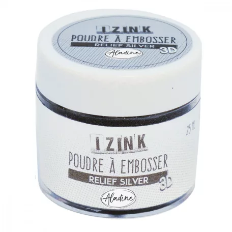 Aladine Domborítópor 25 ml - Silver - Izink Embossing Powder (1 db)