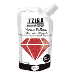   Aladine Gyémánt csillogású festék 80 ml - Rouge - Rouge - Izink Diamond (1 db)