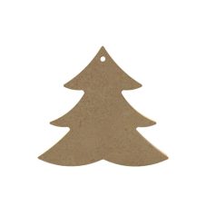   Gomille MDF dekoráció 6 mm - Karácsonyfa - 11x10cm Christmas Tree (with hole) - Wood decoration (1 db)