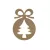 Gomille MDF dekoráció 6 mm -  12x16cm Karácsonyfadísz - Christmas Ball W/Christmas Tree (with hole) - Wood decoration (1 db)