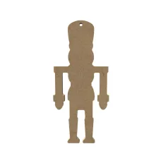   Gomille MDF dekoráció 6 mm -  7x15cm Diótörő - Nutcracker (with hole) - Wood decoration (1 db)