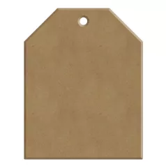   Gomille MDF dekoráció 6 mm - Névtábla - Name Tag 6x8cm - Wood decoration (1 db)