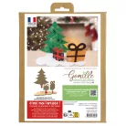Gomille MDF dekoráció - Set Deco 3D Christmas Tree / Gifts - Wood decoration (1 db)