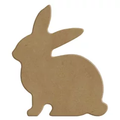   Gomille MDF dekoráció 6 mm - Nyuszi - Rabbit 5,2x6cm - Wood decoration (1 db)