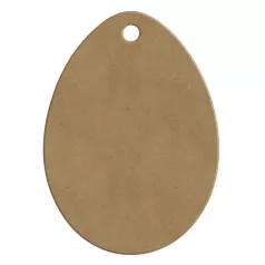   Gomille MDF dekoráció 6 mm - Tojás - Egg 5,8x8cm  - Wood decoration (1 db)