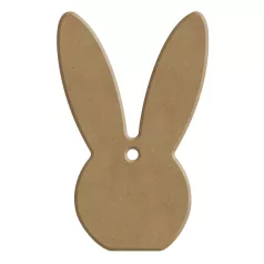   Gomille MDF dekoráció 6 mm - Fej - Head Rabbit 5,5x8,6cm  - Wood decoration (1 db)