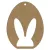 Gomille MDF dekoráció 6 mm - Tojás - Egg Rabbit 7,9x10cm  - Wood decoration (1 db)