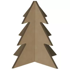   Gomille MDF dekoráció 6 mm - Karácsonyfa 3D - Christmas Tree 3D 25x28cm - Wood decoration (1 db)