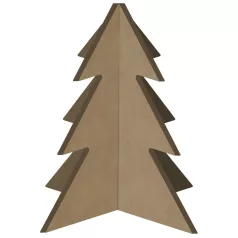   Gomille MDF dekoráció 6 mm - Karácsonyfa 3D - Christmas Tree 3D 10x13cm - Wood decoration (1 db)