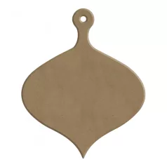   Gomille MDF dekoráció 6 mm - 9x10cm Tassel (with hole) - Wood decoration (1 db)