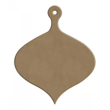 Gomille MDF dekoráció 6 mm - 9x10cm Tassel (with hole) - Wood decoration (1 db)