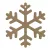 Gomille MDF dekoráció 6 mm - Hópehely - 12x13cm Snowflake (with hole) - Wood decoration (1 db)