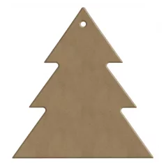   Gomille MDF dekoráció 6 mm - Karácsonyfa - Christmas Tree (with hole) 11x12cm - Wood decoration (1 db)