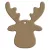 Gomille MDF dekoráció 6 mm - Kis szarvas - 6x6cm Small Deer Head (with hole) - Wood decoration (1 db)