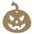 Gomille MDF dekoráció 6 mm - Mosolygó tök - 7x8cm Smiling Pumpkin - Wood decoration (1 db)