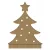 Gomille MDF dekoráció 6 mm - Gyertyatartó karácsonyfa - 12cm Candle Holder Christmas Tree - Wood decoration (1 db)