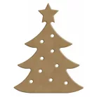 Gomille MDF dekoráció 6 mm - Gyertyatartó karácsonyfa - 12cm Candle Holder Christmas Tree - Wood decoration (1 db)
